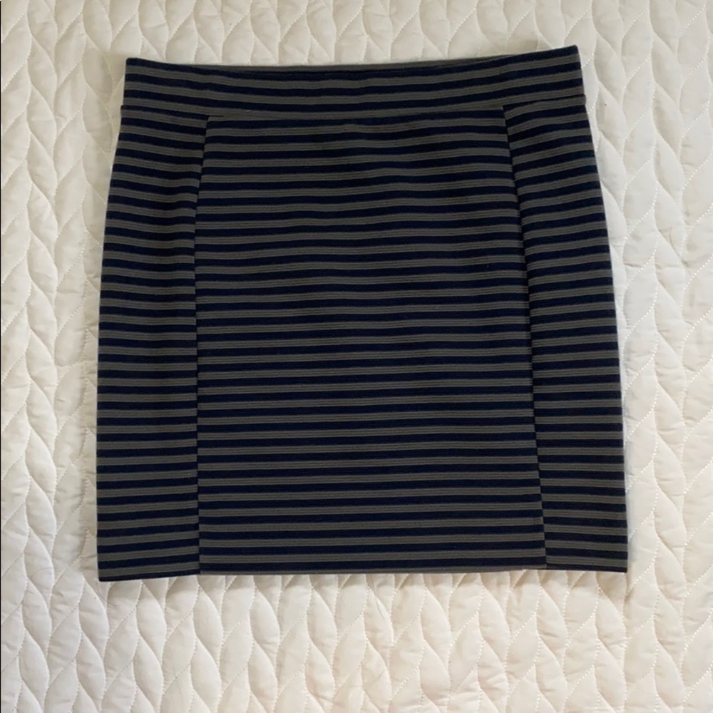Navy Blue & Gray Madewell Short Skirt - Sz Medium